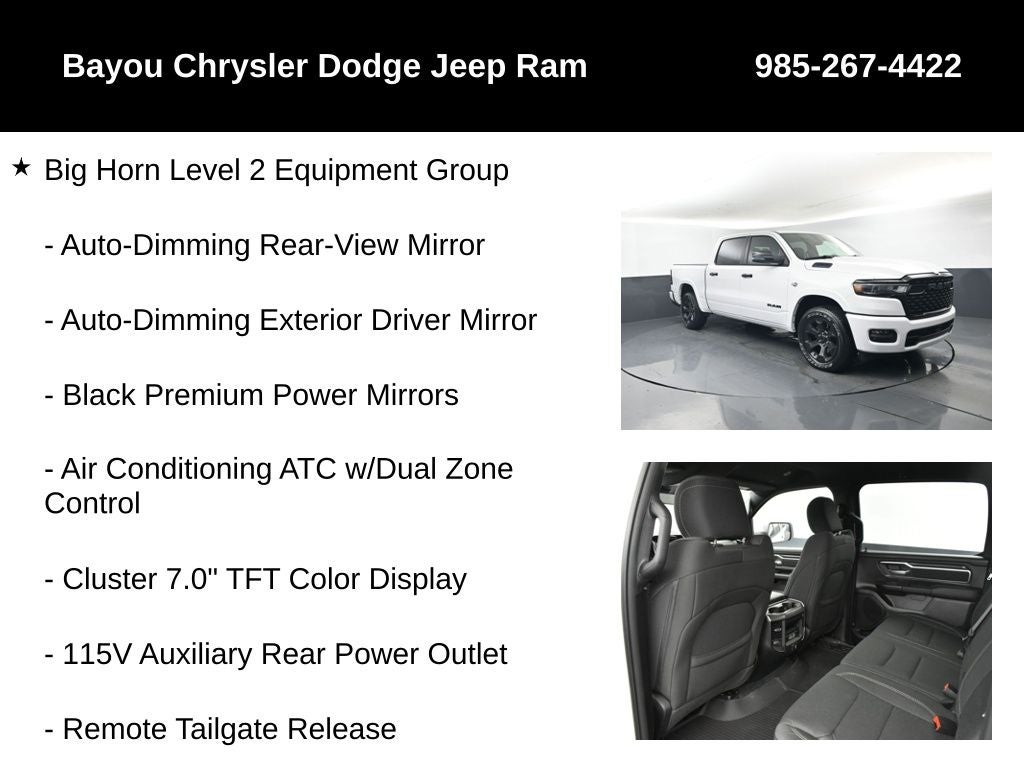 2026 RAM Ram 1500 RAM 1500 BIG HORN CREW CAB 4X4 5'7' BOX