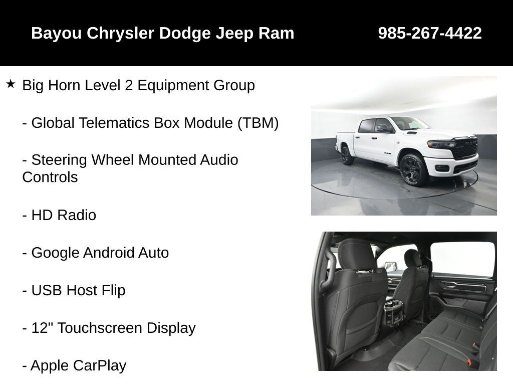 2026 RAM Ram 1500 RAM 1500 BIG HORN CREW CAB 4X4 5'7' BOX