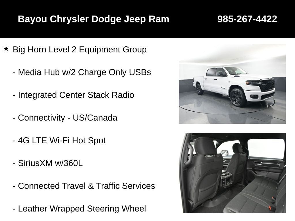 2026 RAM Ram 1500 RAM 1500 BIG HORN CREW CAB 4X4 5'7' BOX