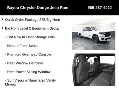 2026 RAM Ram 1500 RAM 1500 BIG HORN CREW CAB 4X4 5'7' BOX