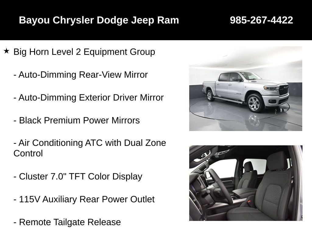 2026 RAM Ram 1500 RAM 1500 BIG HORN CREW CAB 4X4 5'7' BOX