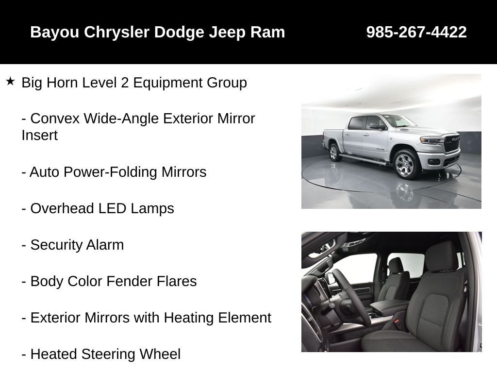 2026 RAM Ram 1500 RAM 1500 BIG HORN CREW CAB 4X4 5'7' BOX