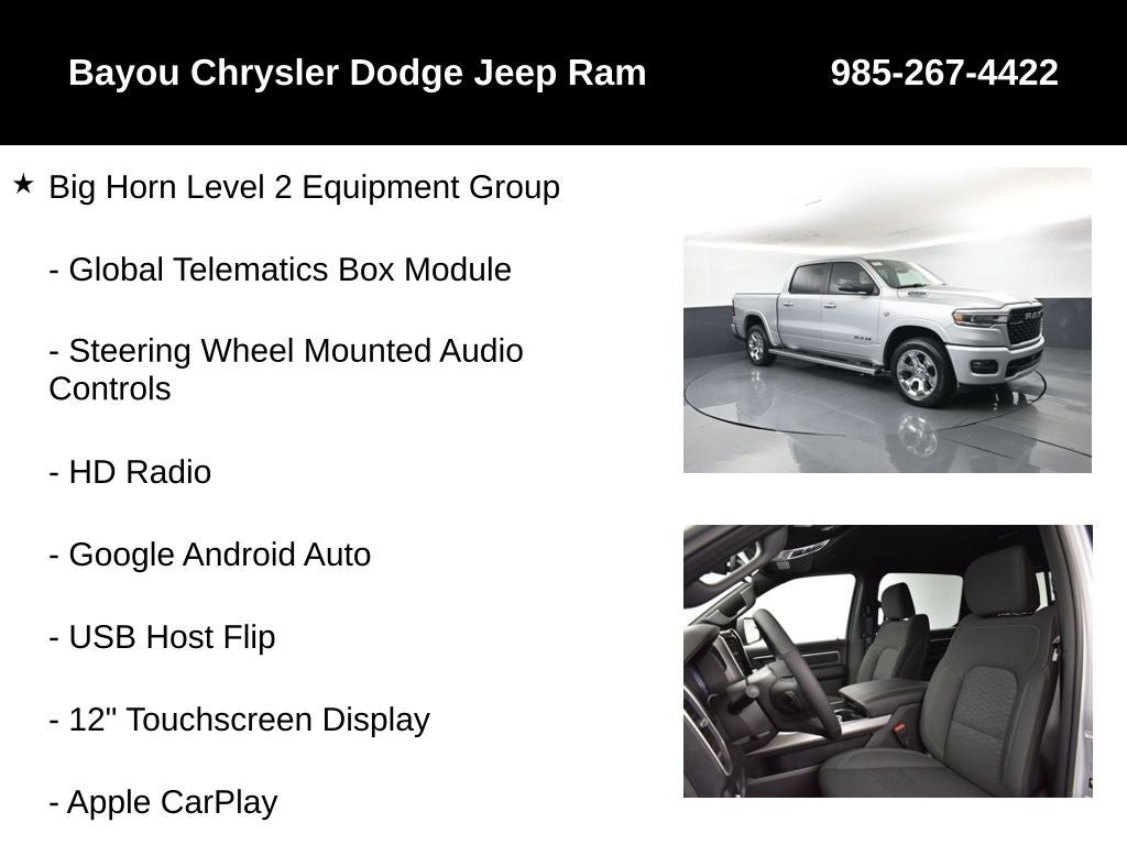 2026 RAM Ram 1500 RAM 1500 BIG HORN CREW CAB 4X4 5'7' BOX