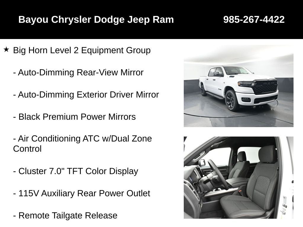 2026 RAM Ram 1500 RAM 1500 BIG HORN CREW CAB 4X4 5'7' BOX