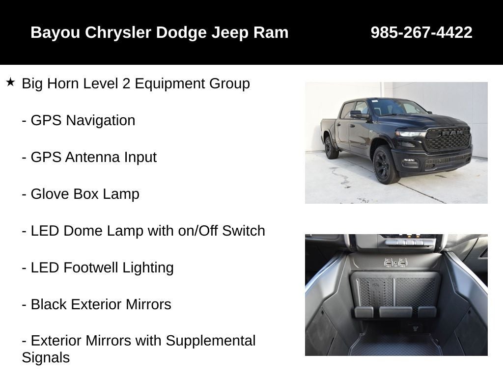 2026 RAM Ram 1500 RAM 1500 BIG HORN CREW CAB 4X4 5'7' BOX
