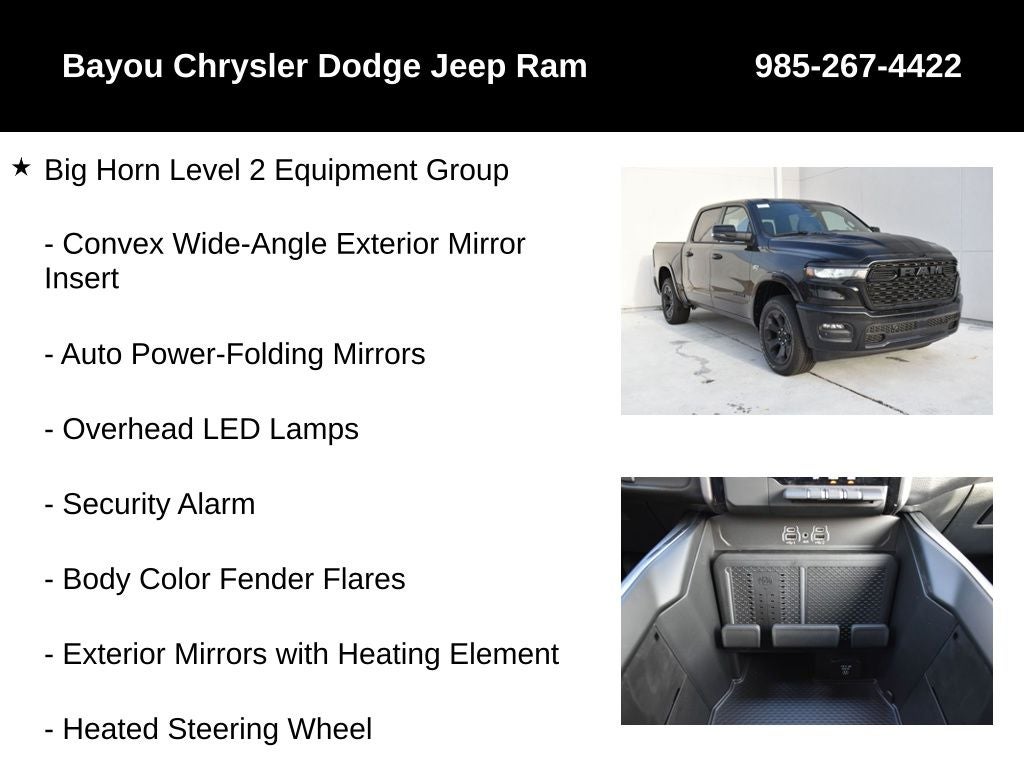 2026 RAM Ram 1500 RAM 1500 BIG HORN CREW CAB 4X4 5'7' BOX