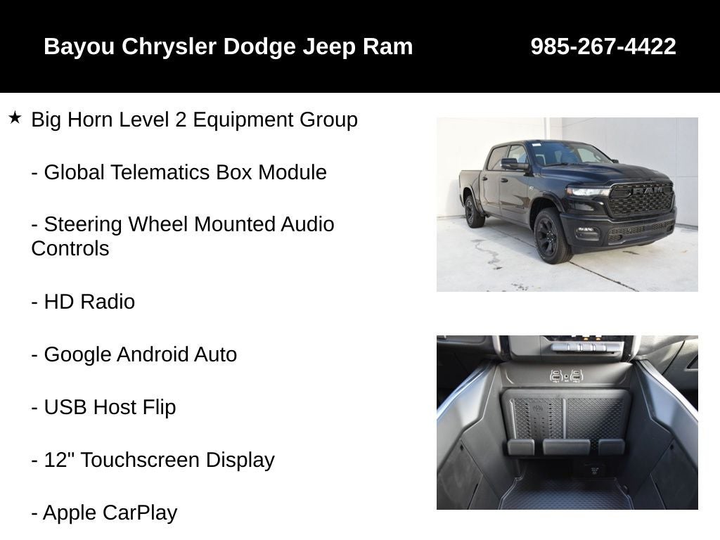 2026 RAM Ram 1500 RAM 1500 BIG HORN CREW CAB 4X4 5'7' BOX