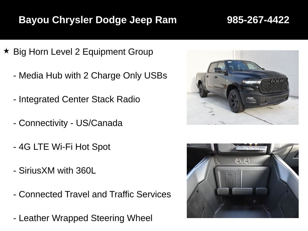 2026 RAM Ram 1500 RAM 1500 BIG HORN CREW CAB 4X4 5'7' BOX