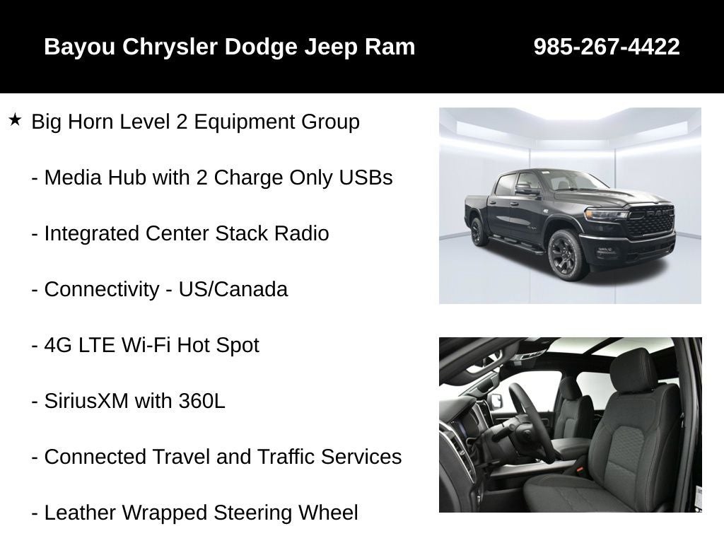 2026 RAM Ram 1500 RAM 1500 BIG HORN CREW CAB 4X4 5'7' BOX