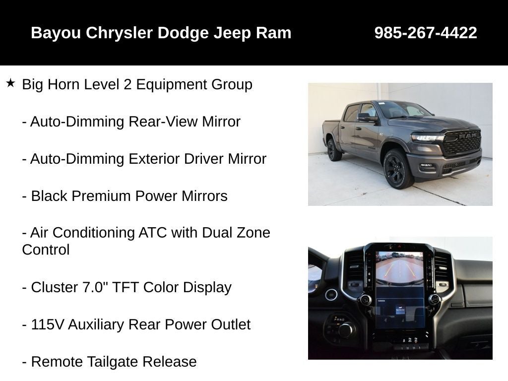 2026 RAM Ram 1500 RAM 1500 BIG HORN CREW CAB 4X4 5'7' BOX