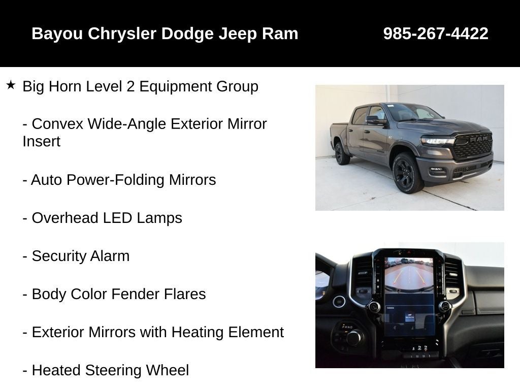 2026 RAM Ram 1500 RAM 1500 BIG HORN CREW CAB 4X4 5'7' BOX