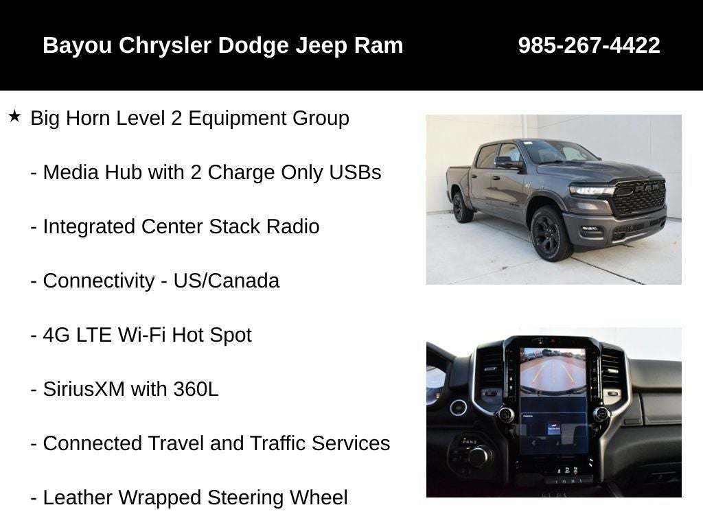 2026 RAM Ram 1500 RAM 1500 BIG HORN CREW CAB 4X4 5'7' BOX
