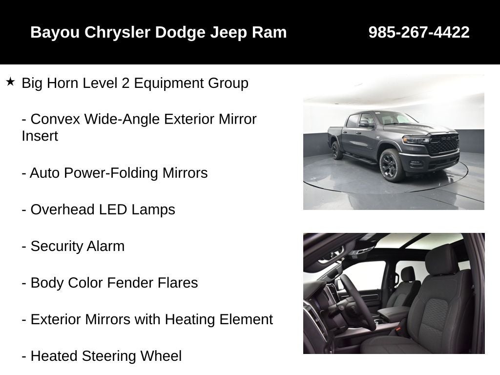 2026 RAM Ram 1500 RAM 1500 BIG HORN CREW CAB 4X4 5'7' BOX