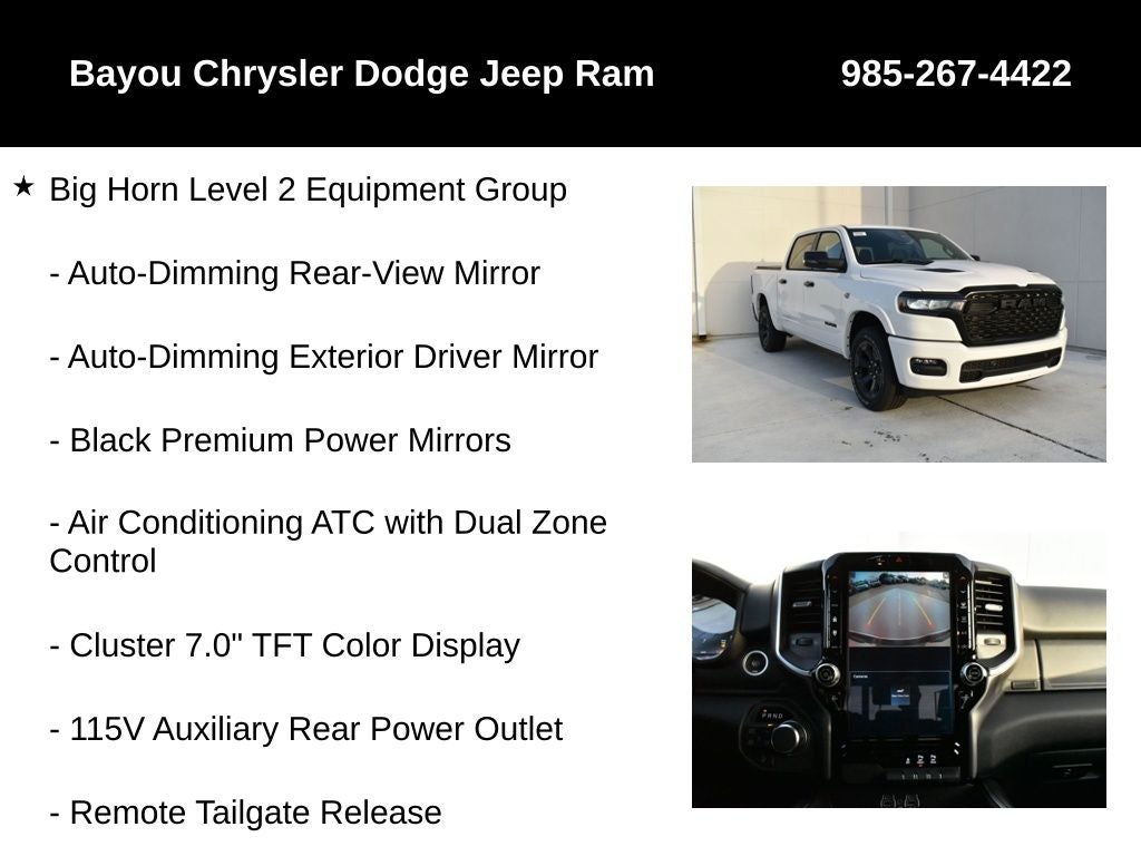 2026 RAM Ram 1500 RAM 1500 BIG HORN CREW CAB 4X4 5'7' BOX