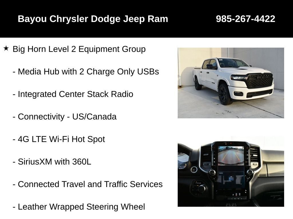 2026 RAM Ram 1500 RAM 1500 BIG HORN CREW CAB 4X4 5'7' BOX
