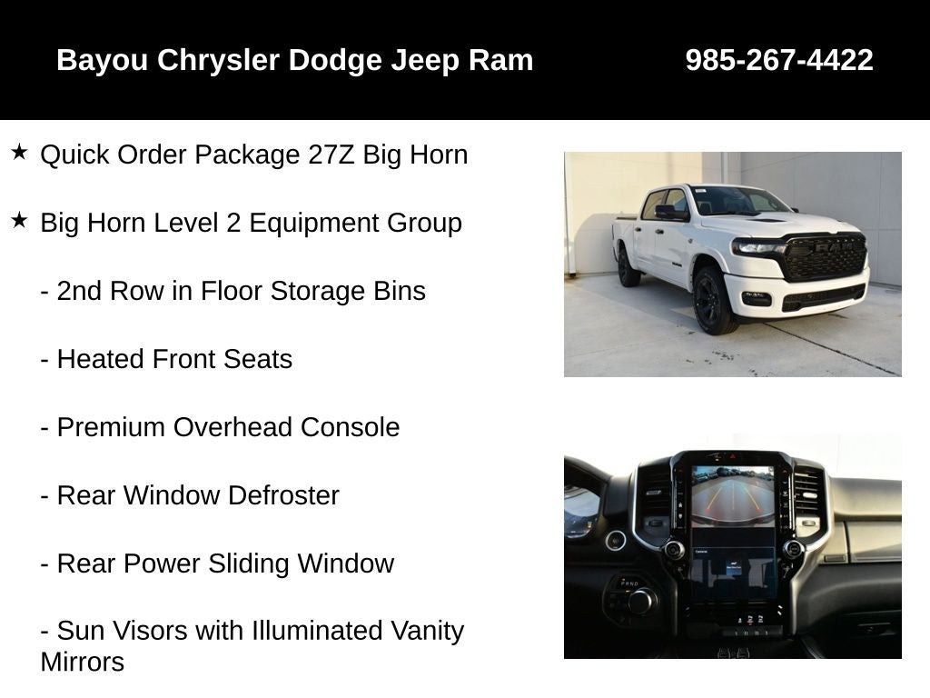 2026 RAM Ram 1500 RAM 1500 BIG HORN CREW CAB 4X4 5'7' BOX
