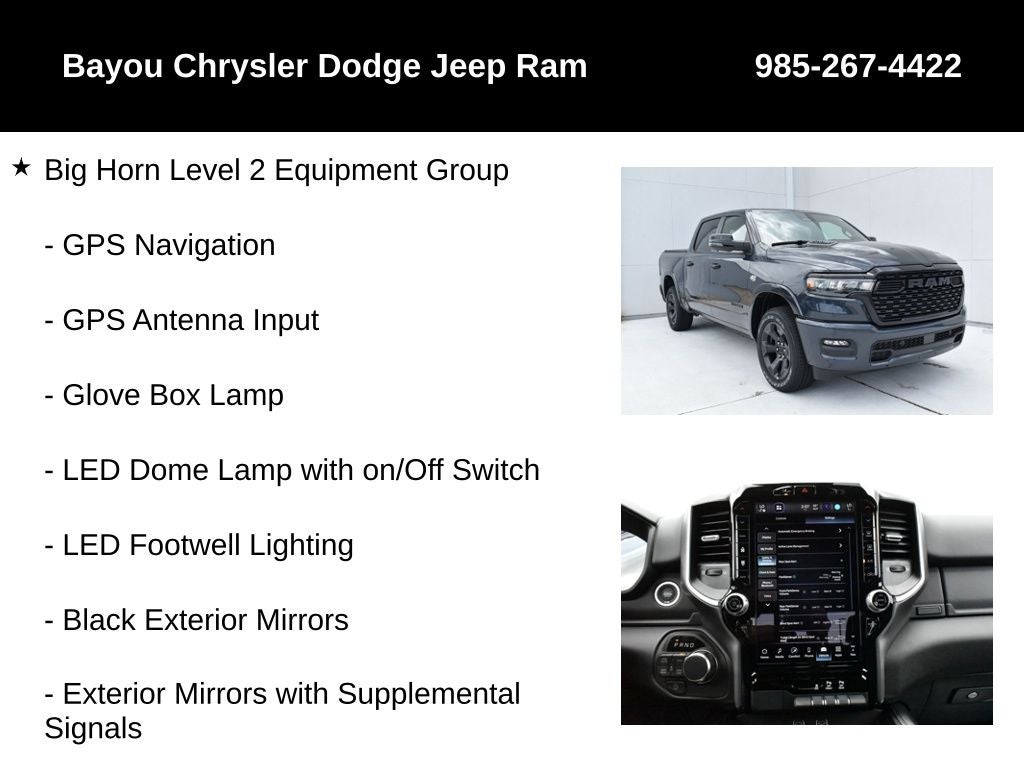 2026 RAM Ram 1500 RAM 1500 BIG HORN CREW CAB 4X4 5'7' BOX