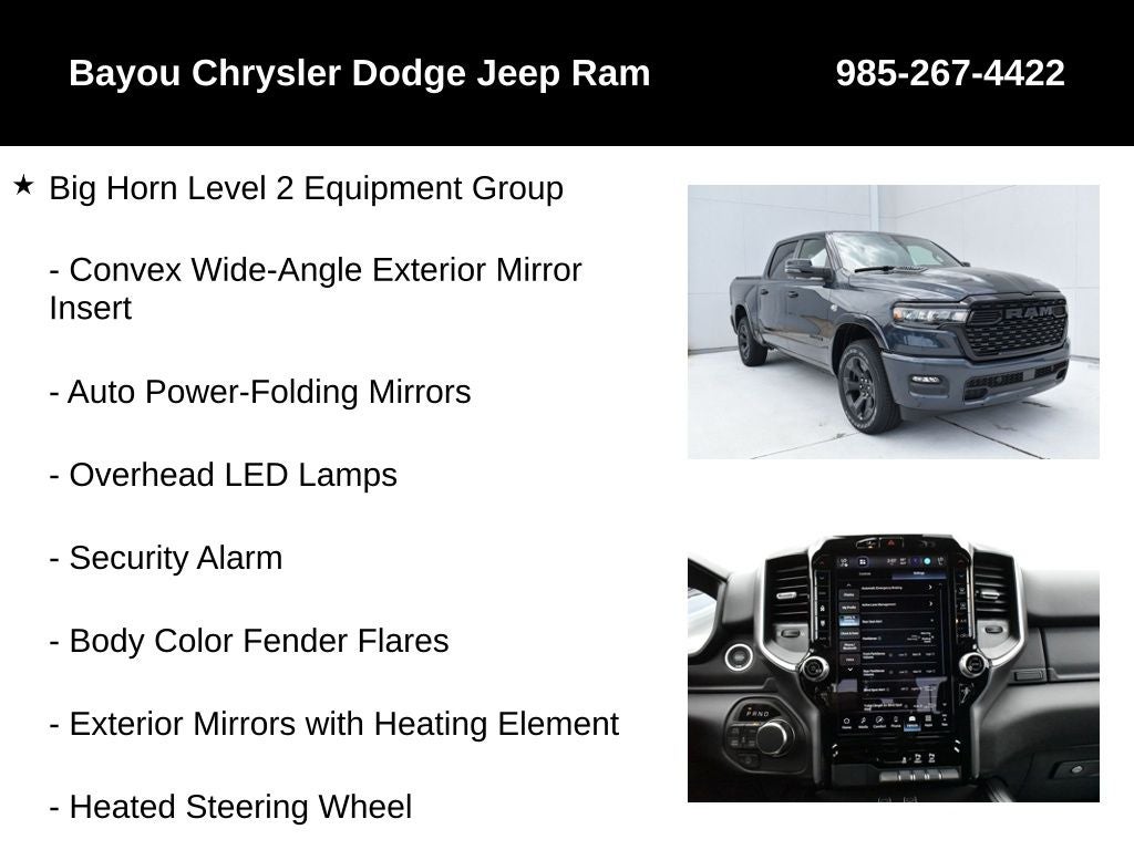 2026 RAM Ram 1500 RAM 1500 BIG HORN CREW CAB 4X4 5'7' BOX