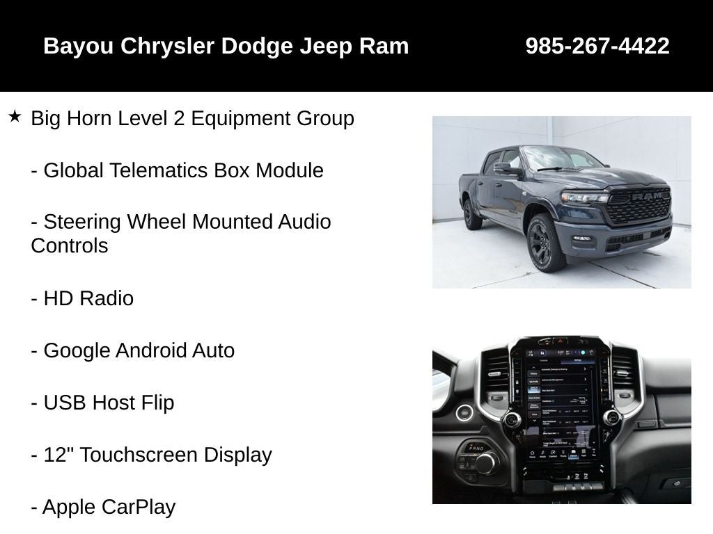 2026 RAM Ram 1500 RAM 1500 BIG HORN CREW CAB 4X4 5'7' BOX