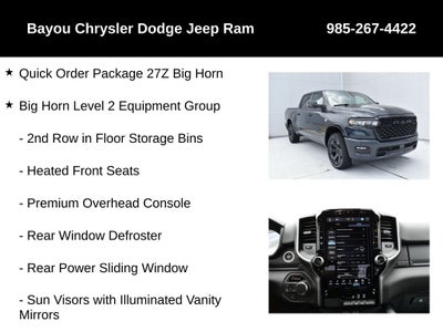 2026 RAM Ram 1500 RAM 1500 BIG HORN CREW CAB 4X4 5'7' BOX