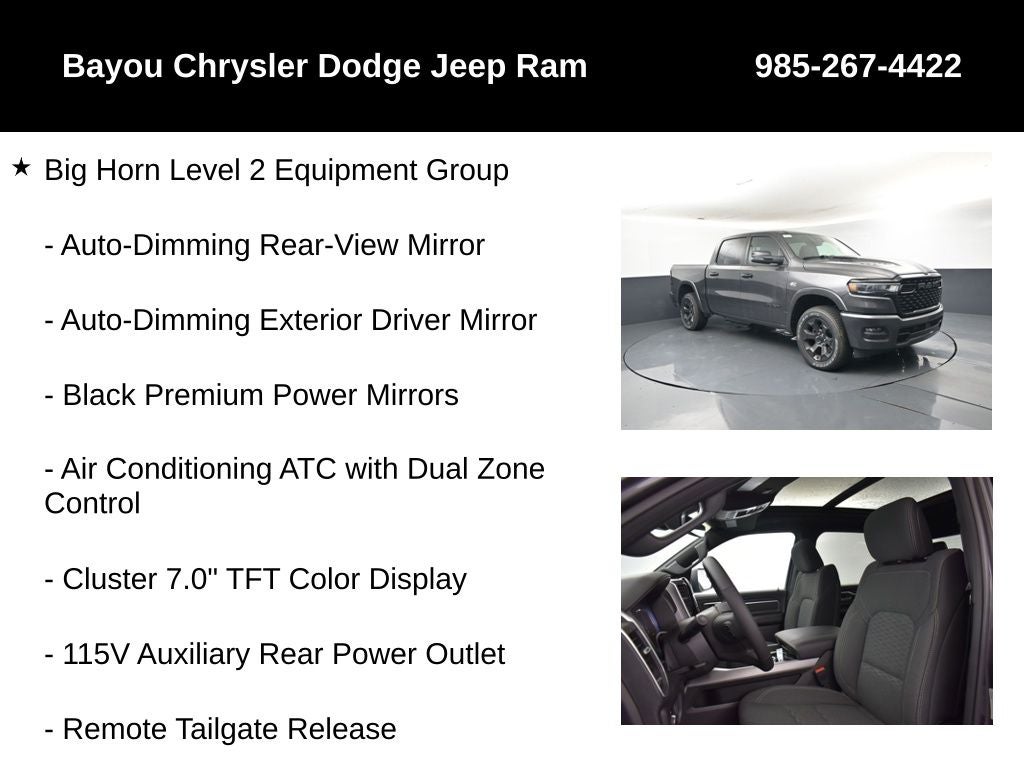 2026 RAM Ram 1500 RAM 1500 BIG HORN CREW CAB 4X4 5'7' BOX