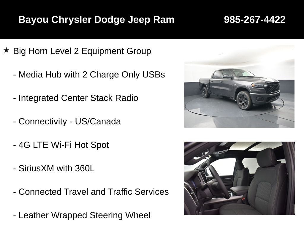 2026 RAM Ram 1500 RAM 1500 BIG HORN CREW CAB 4X4 5'7' BOX