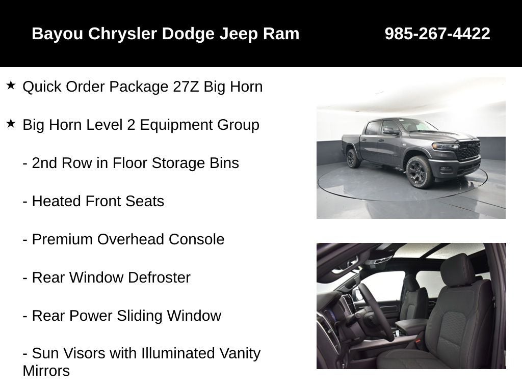2026 RAM Ram 1500 RAM 1500 BIG HORN CREW CAB 4X4 5'7' BOX