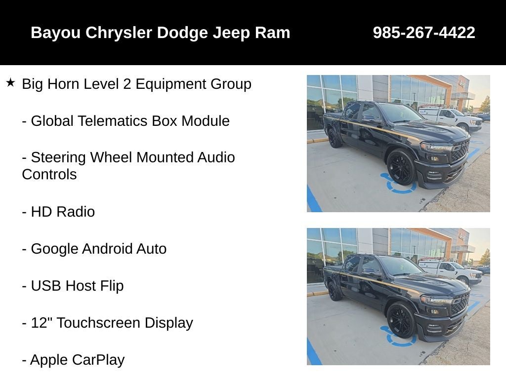 2026 RAM 1500 Big Horn Crew Cab 4x4 5'7' Box