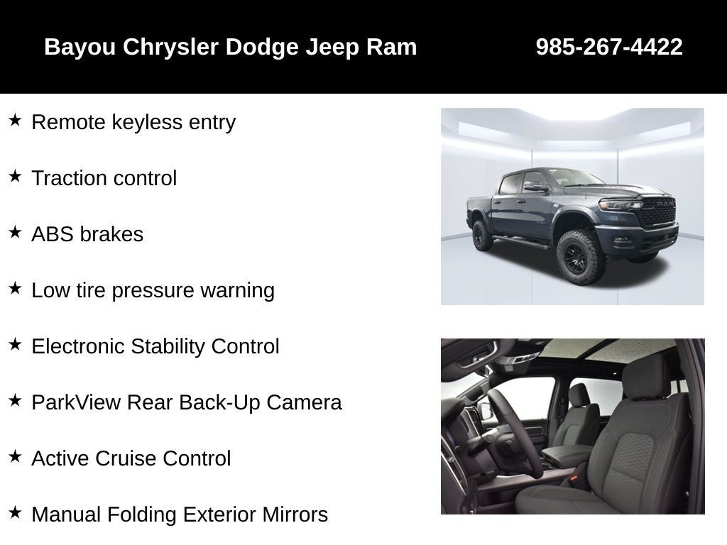 2026 RAM 1500 Big Horn Crew Cab 4x4 5'7' Box