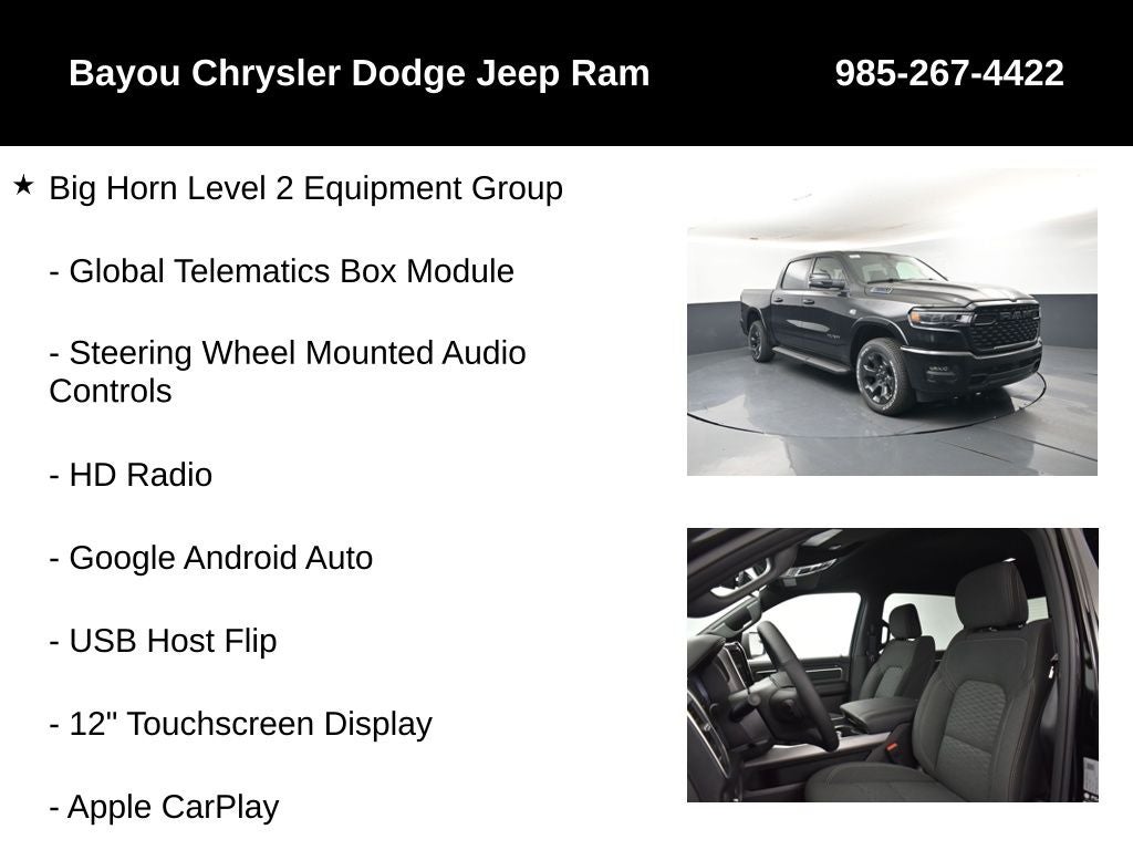 2026 RAM Ram 1500 RAM 1500 BIG HORN CREW CAB 4X4 5'7' BOX