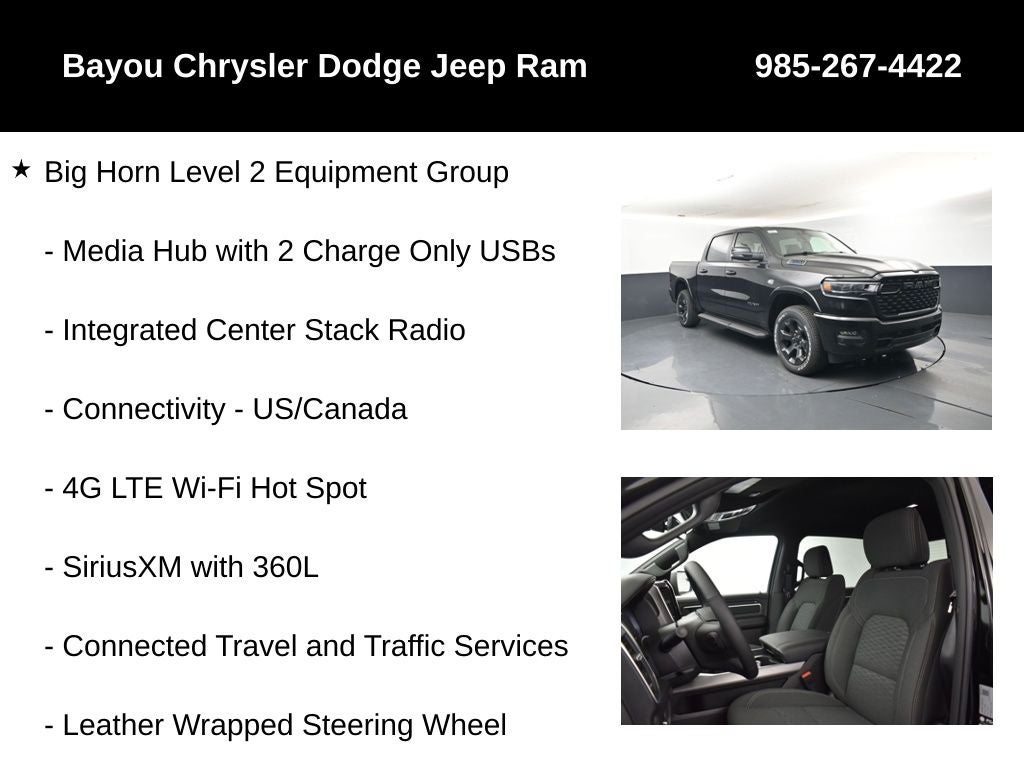 2026 RAM Ram 1500 RAM 1500 BIG HORN CREW CAB 4X4 5'7' BOX