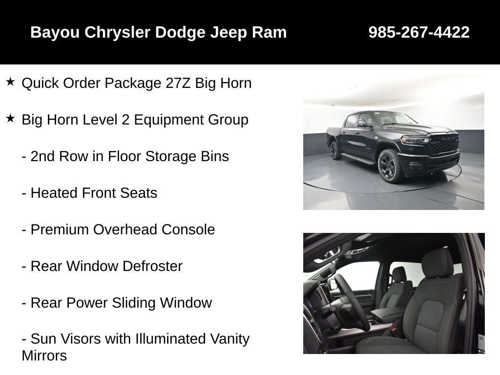 2026 RAM Ram 1500 RAM 1500 BIG HORN CREW CAB 4X4 5'7' BOX