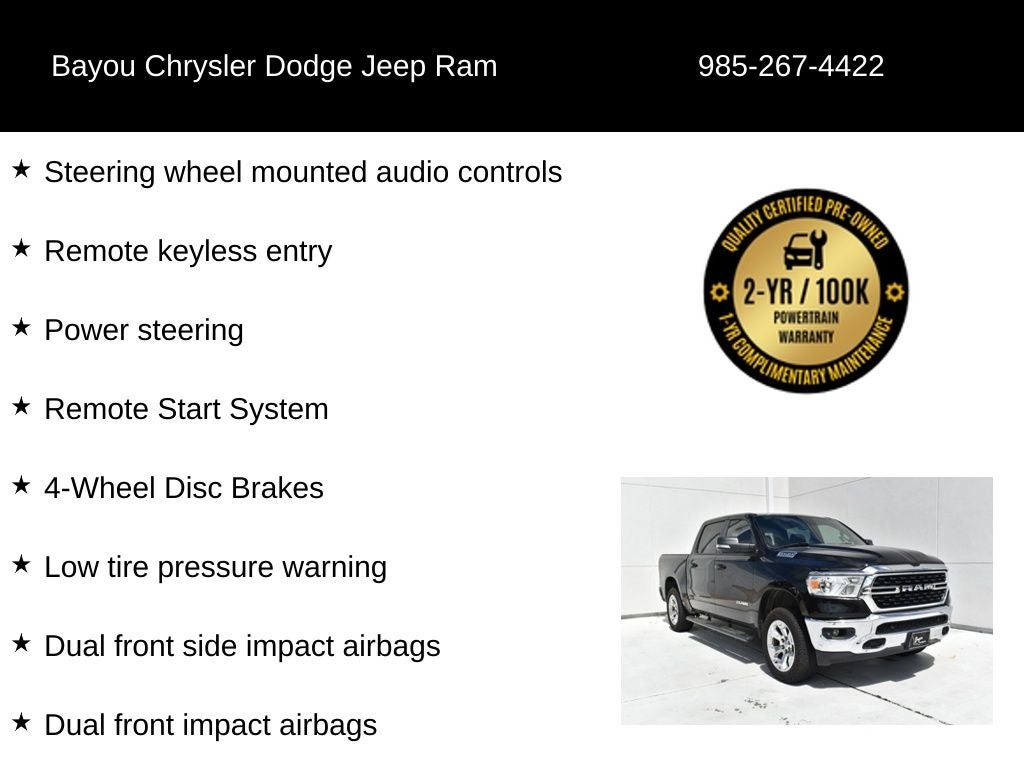 2022 RAM 1500 Big Horn Crew Cab 4x4 5'7' Box