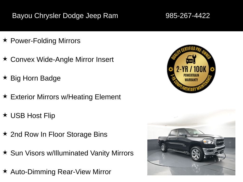 2022 RAM 1500 Big Horn Crew Cab 4x4 5'7' Box