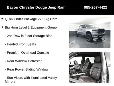 2026 RAM Ram 1500 RAM 1500 BIG HORN CREW CAB 4X4 5'7' BOX