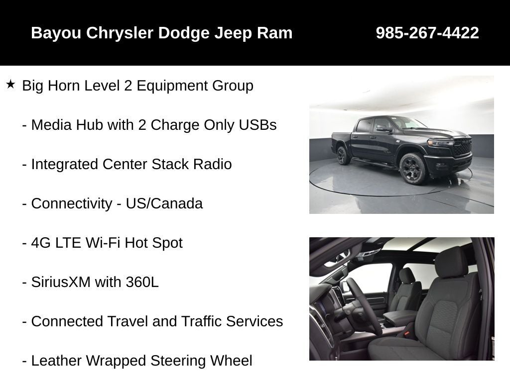 2026 RAM Ram 1500 RAM 1500 BIG HORN CREW CAB 4X4 5'7' BOX