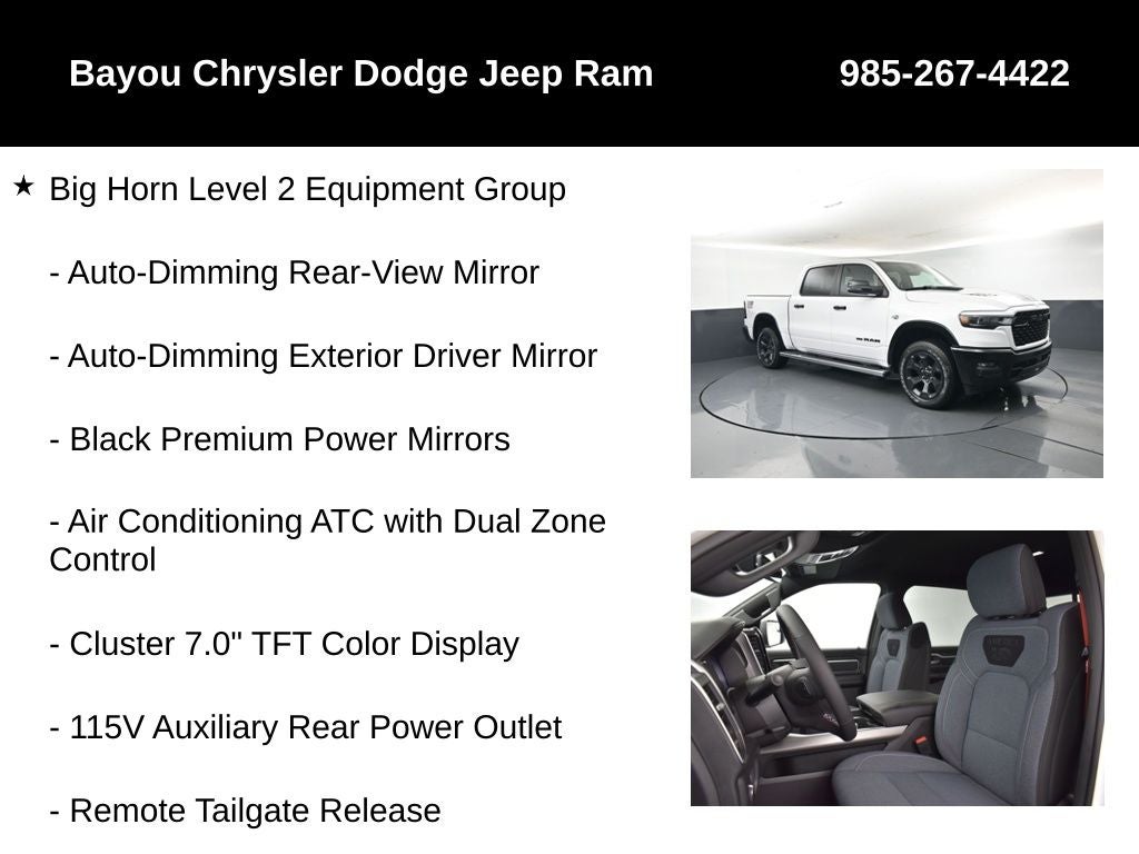 2026 RAM Ram 1500 RAM 1500 BIG HORN CREW CAB 4X4 5'7' BOX