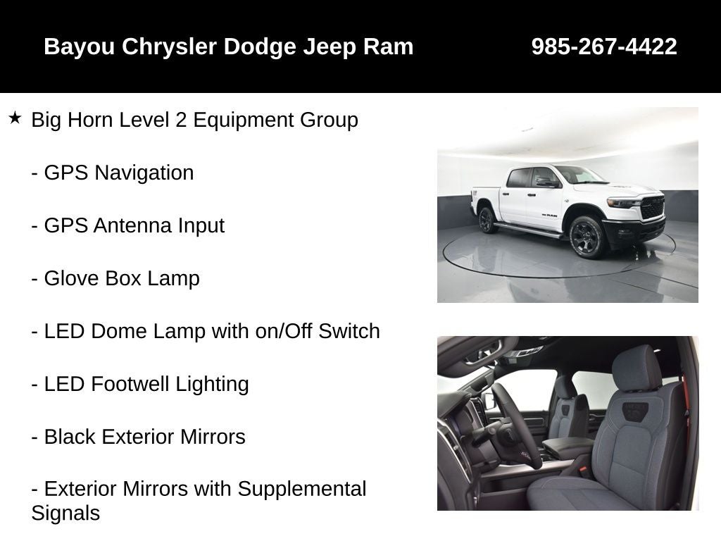 2026 RAM Ram 1500 RAM 1500 BIG HORN CREW CAB 4X4 5'7' BOX