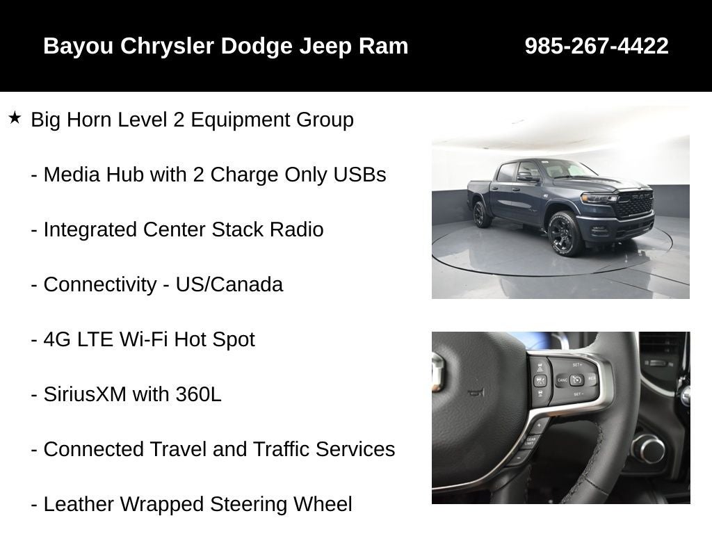 2026 RAM Ram 1500 RAM 1500 BIG HORN CREW CAB 4X4 5'7' BOX