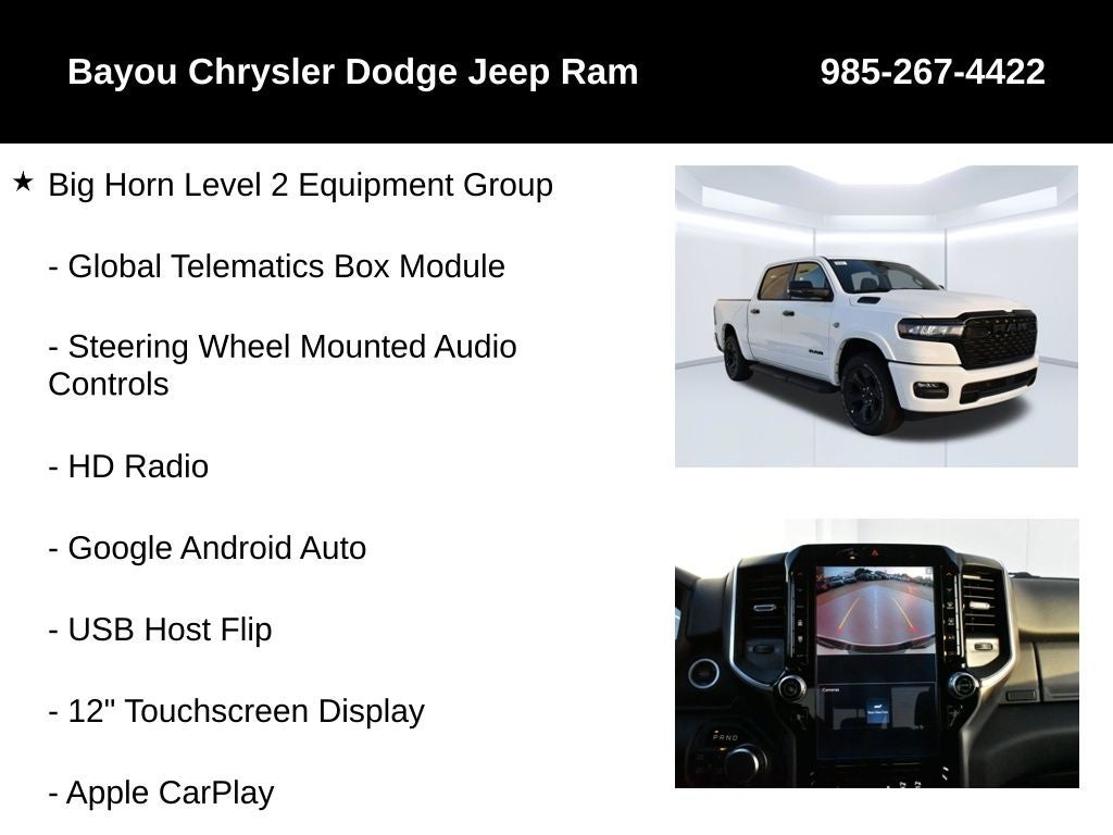 2026 RAM Ram 1500 RAM 1500 BIG HORN CREW CAB 4X4 5'7' BOX
