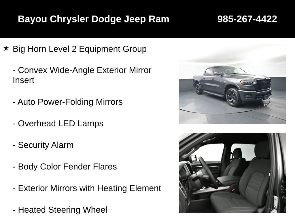 2026 RAM Ram 1500 RAM 1500 BIG HORN CREW CAB 4X4 5'7' BOX