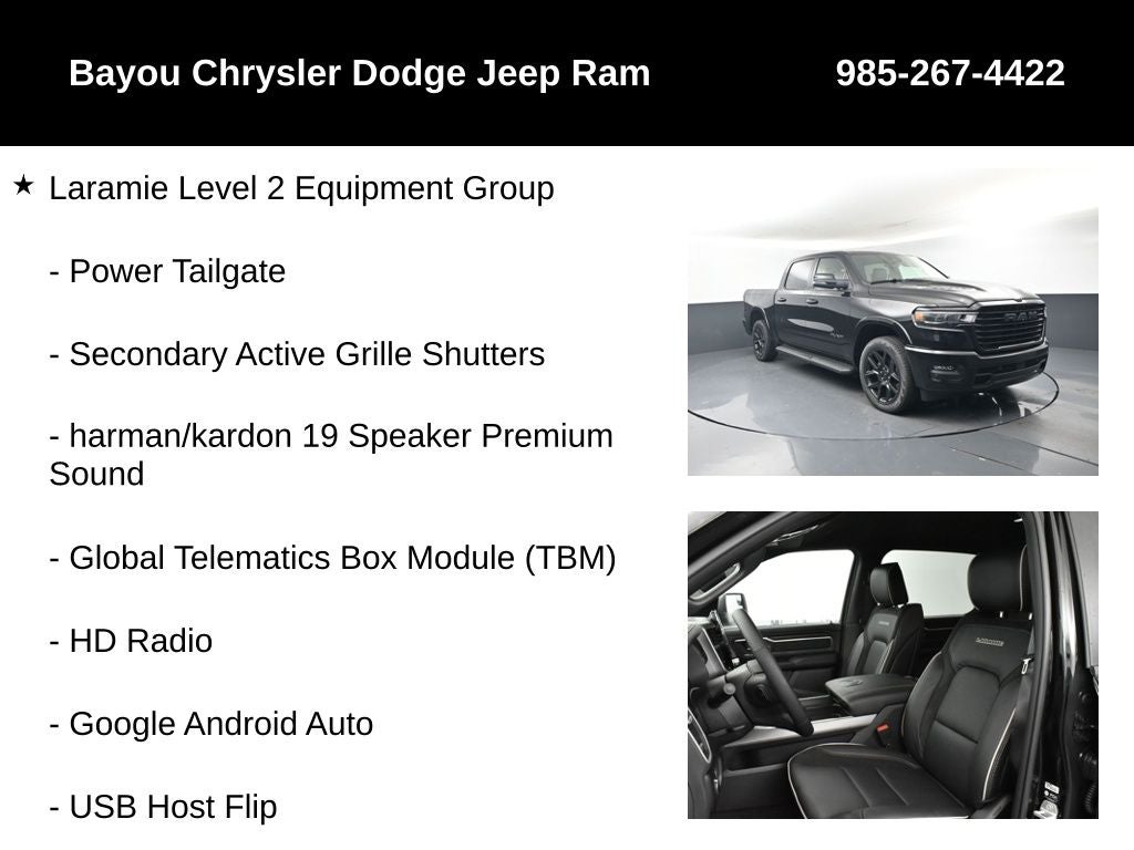 2026 RAM Ram 1500 RAM 1500 LARAMIE CREW CAB 4X4 5'7' BOX