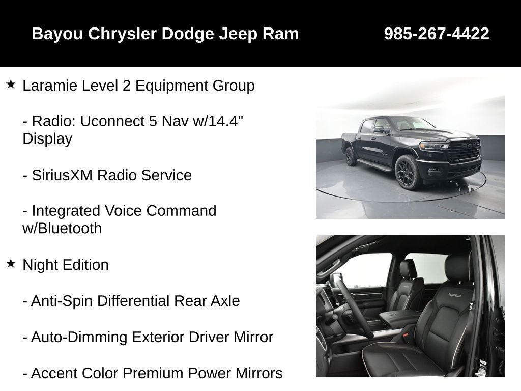 2026 RAM Ram 1500 RAM 1500 LARAMIE CREW CAB 4X4 5'7' BOX