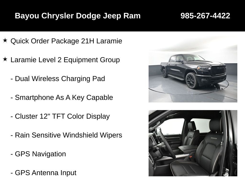 2026 RAM Ram 1500 RAM 1500 LARAMIE CREW CAB 4X4 5'7' BOX