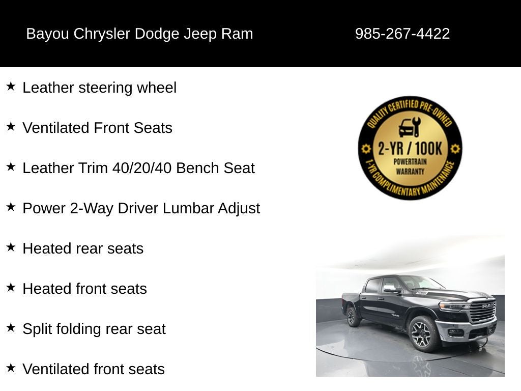 2025 RAM 1500 Laramie Crew Cab 4x4 5'7' Box