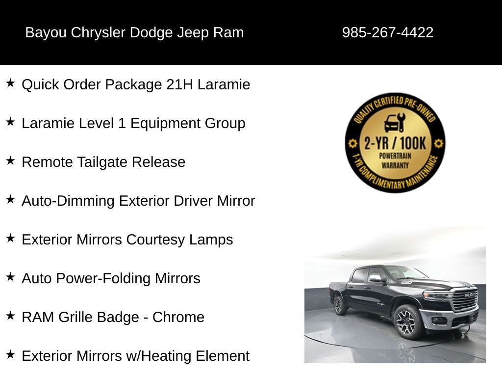 2025 RAM 1500 Laramie Crew Cab 4x4 5'7' Box