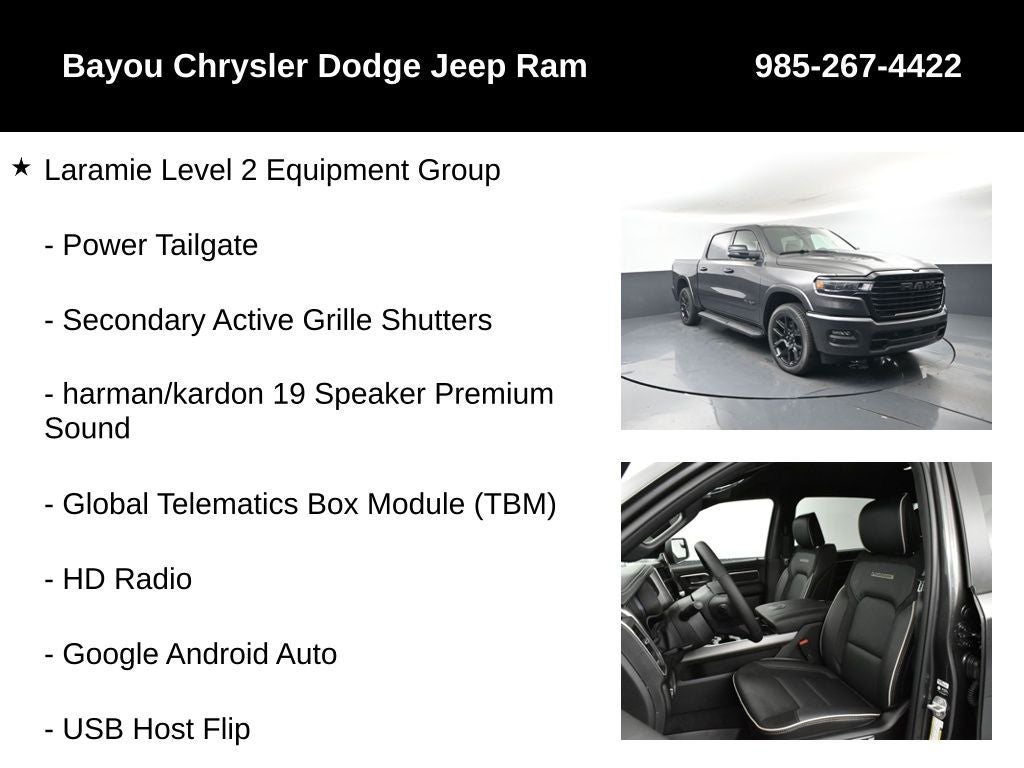 2026 RAM Ram 1500 RAM 1500 LARAMIE CREW CAB 4X4 5'7' BOX