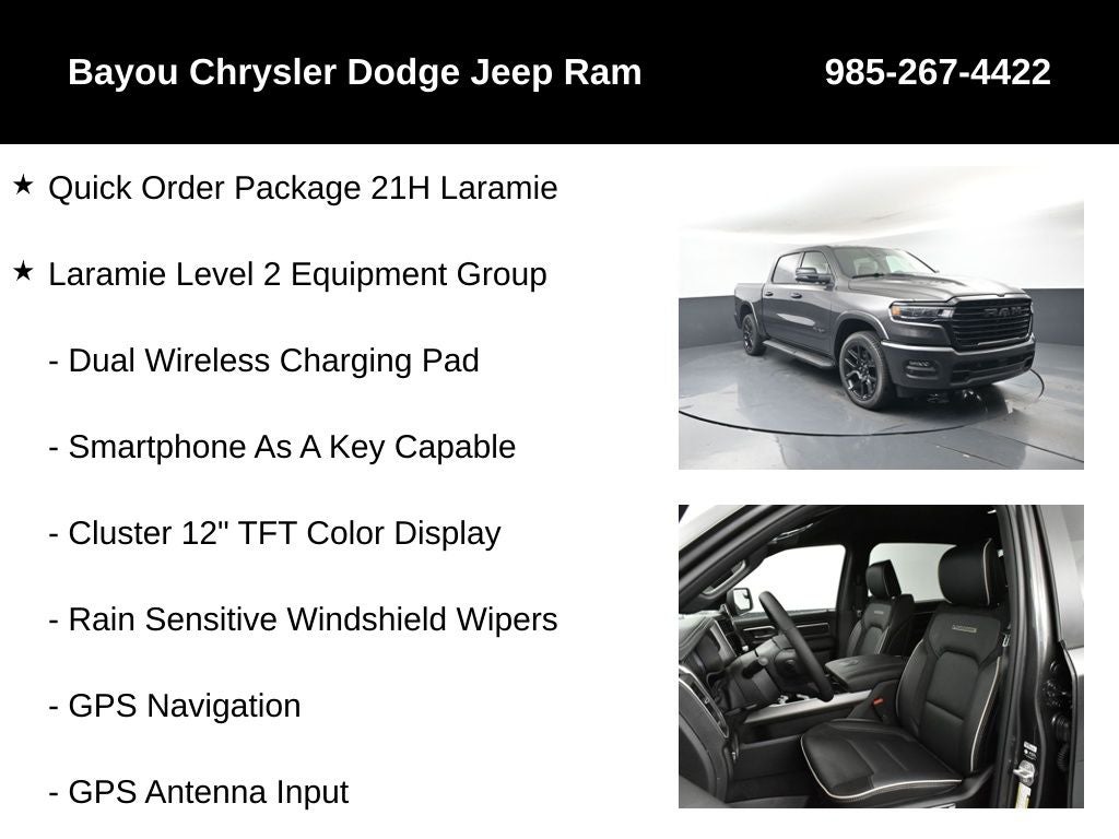 2026 RAM Ram 1500 RAM 1500 LARAMIE CREW CAB 4X4 5'7' BOX