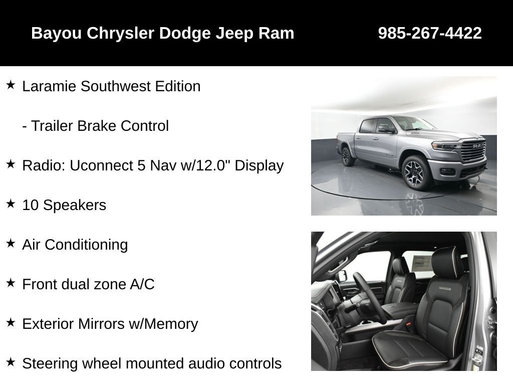 2026 RAM Ram 1500 RAM 1500 LARAMIE CREW CAB 4X4 5'7' BOX