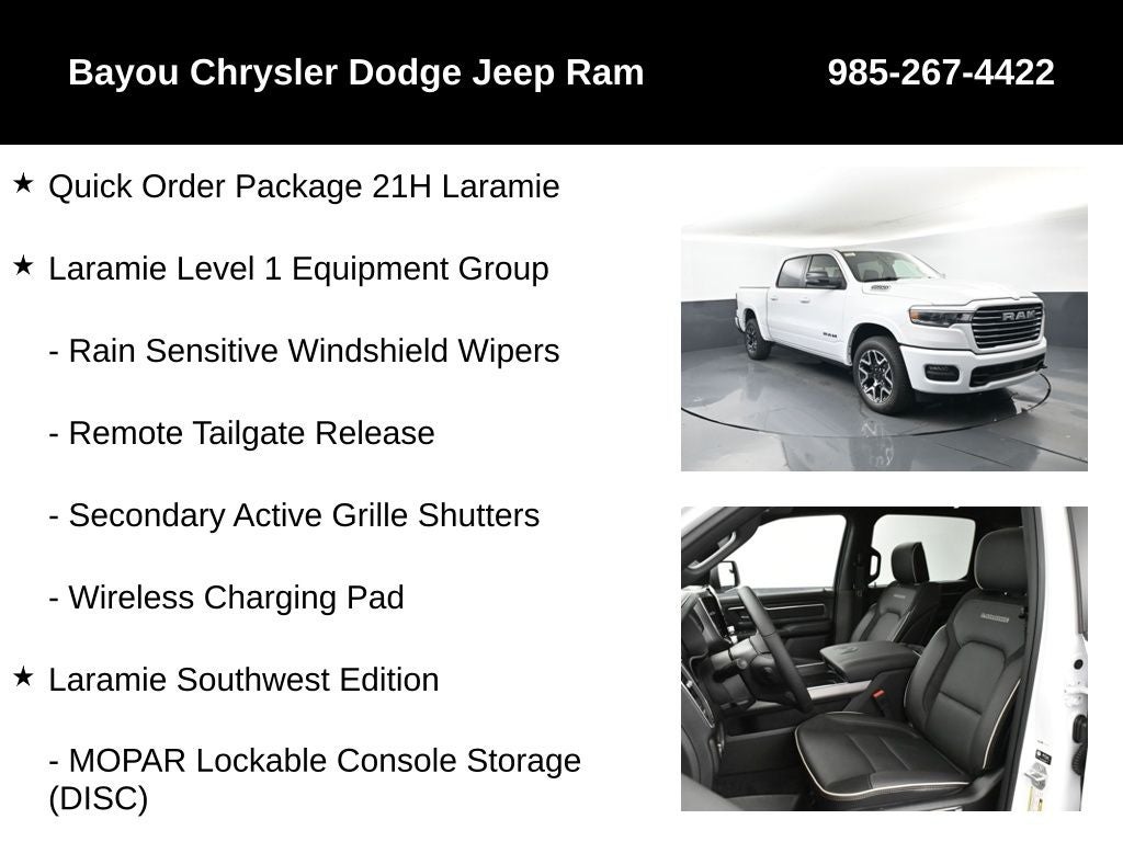 2026 RAM Ram 1500 RAM 1500 LARAMIE CREW CAB 4X4 5'7' BOX